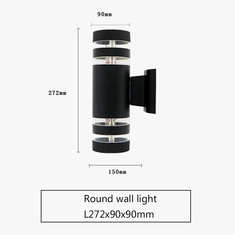 Applique murale — LED extérieure design rond ou carré