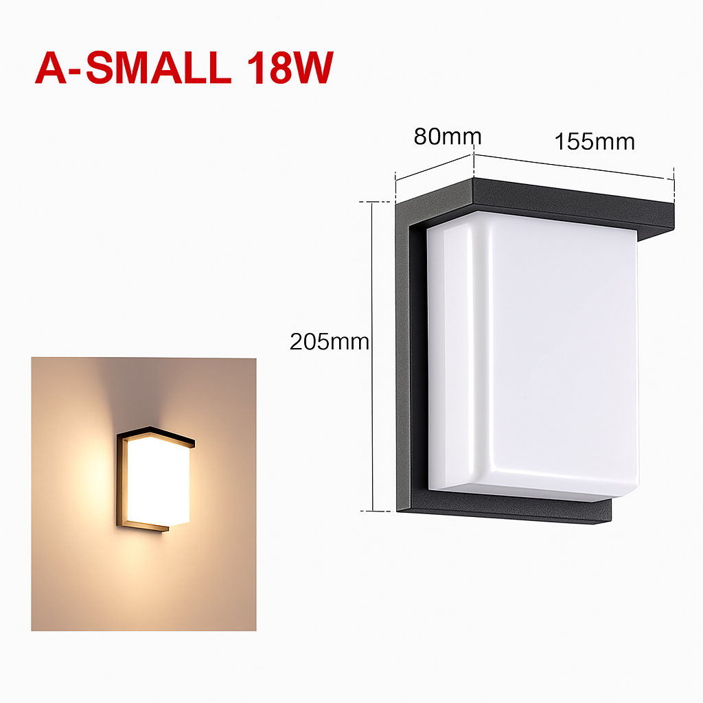 Applique murale — LED extérieure en aluminium imperméable et décorative
