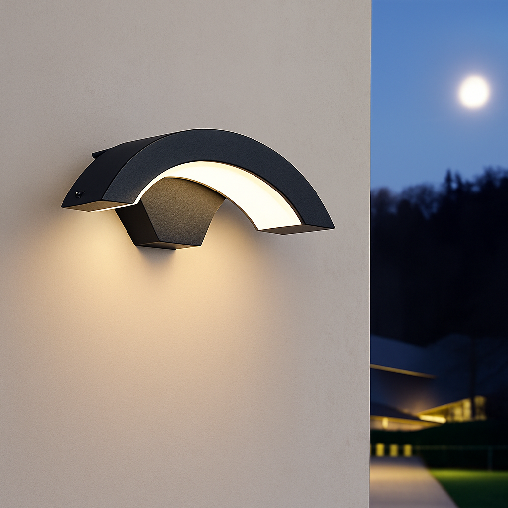 Applique murale — LED extérieure étanche en forme de lune créative