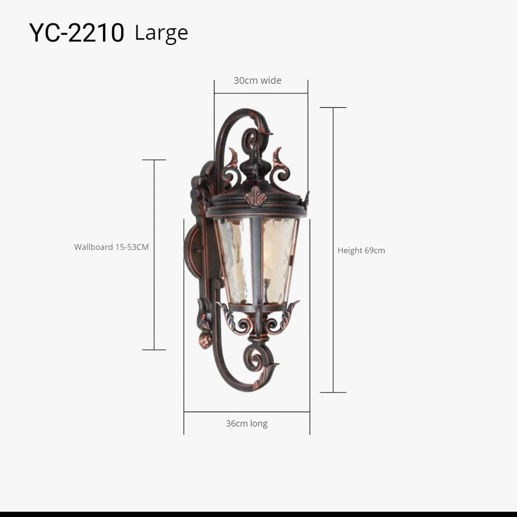 Applique murale — LED extérieure étanche style européen américain