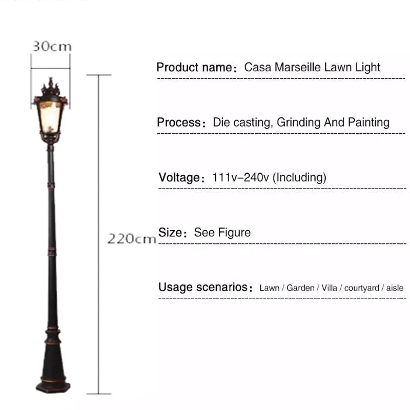 Applique murale — LED extérieure étanche style européen américain