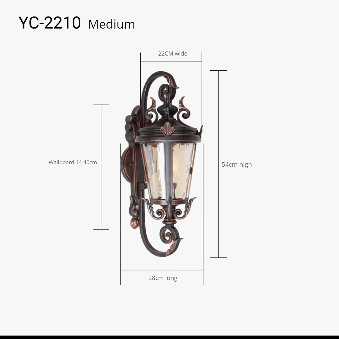 Applique murale — LED extérieure étanche style européen américain