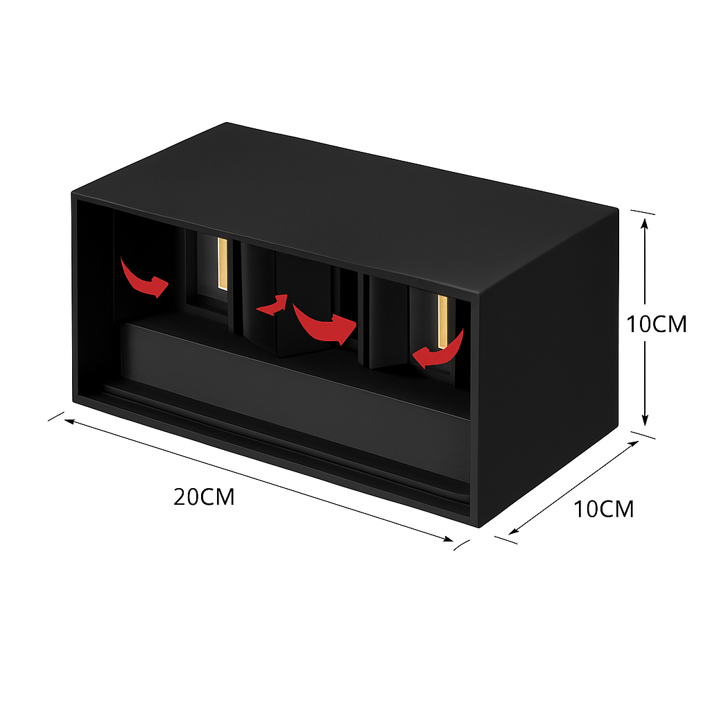 Applique murale — LED haut et bas étanche IP65
