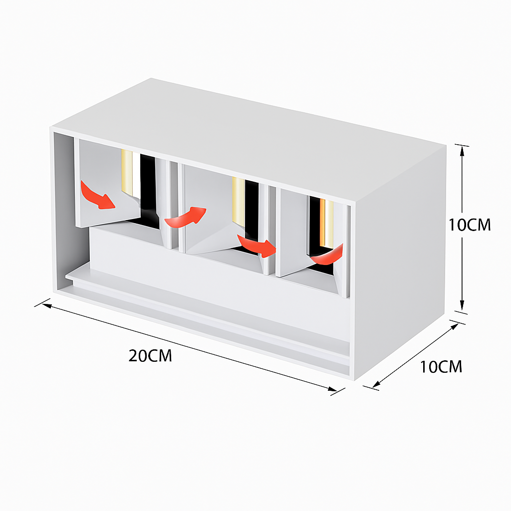 Applique murale — LED haut et bas étanche IP65
