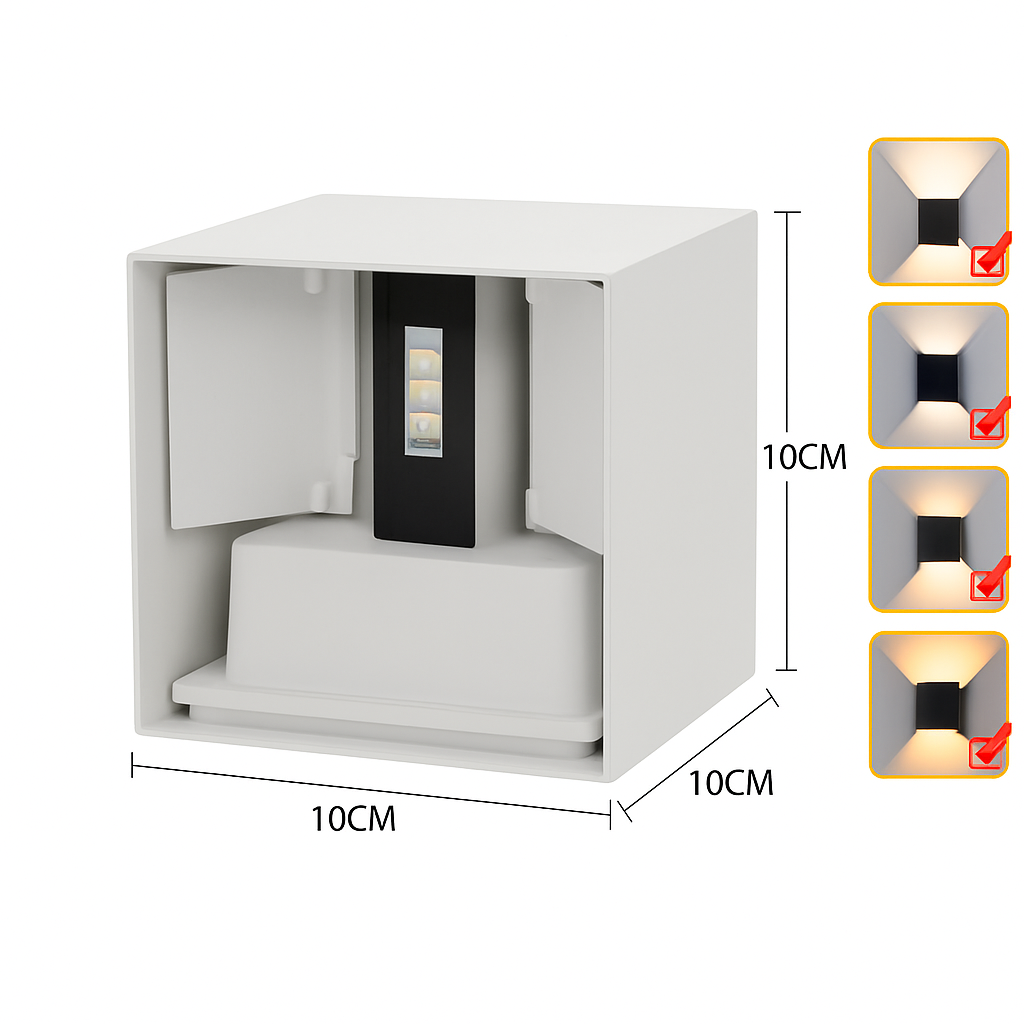 Applique murale — LED haut et bas étanche IP65