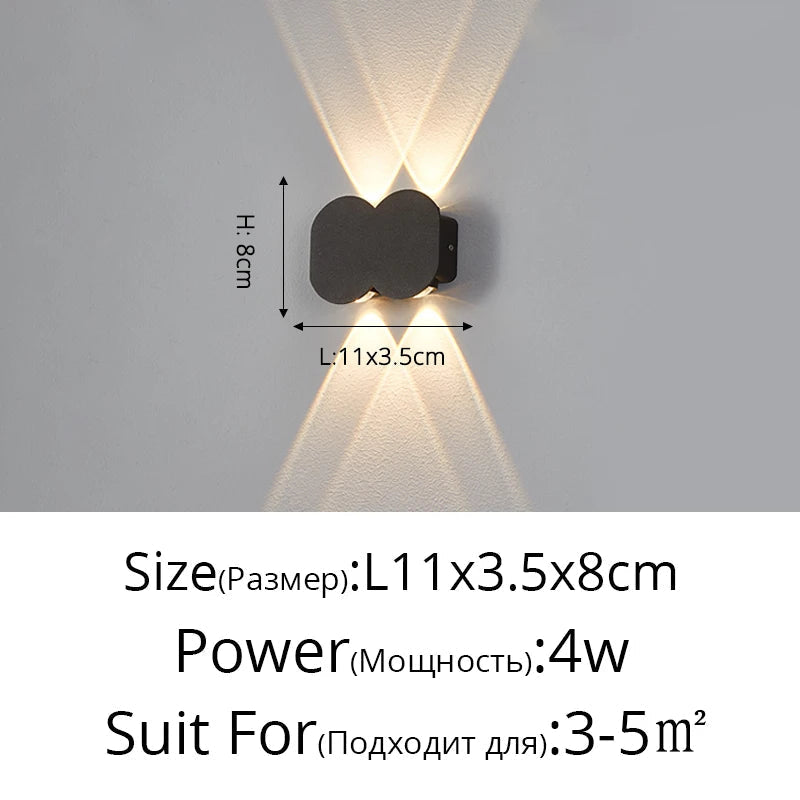Applique murale — LED moderne imperméable pour extérieur minimaliste