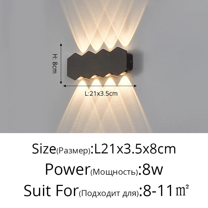 Applique murale — LED moderne imperméable pour extérieur minimaliste