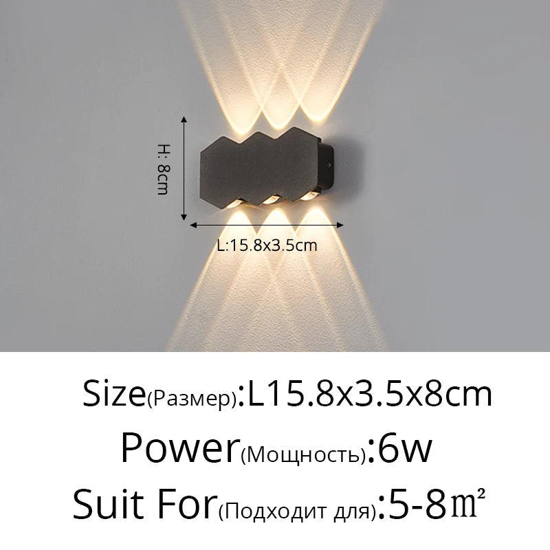 Applique murale — LED moderne imperméable pour extérieur minimaliste