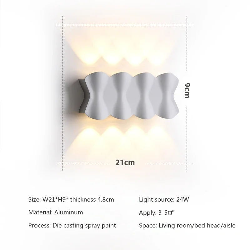 Applique murale — LED moderne pour extérieur et décoration jardin