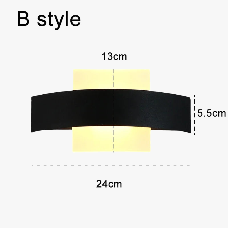 Applique murale — LED nordique pour extérieur et intérieur