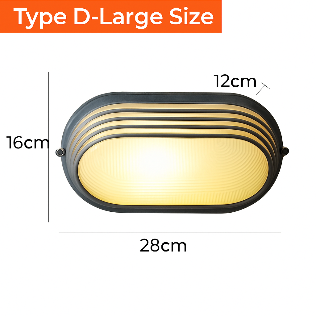Applique murale — LED rétro extérieure E27 industrielle Vintage IP65 étanche en verre