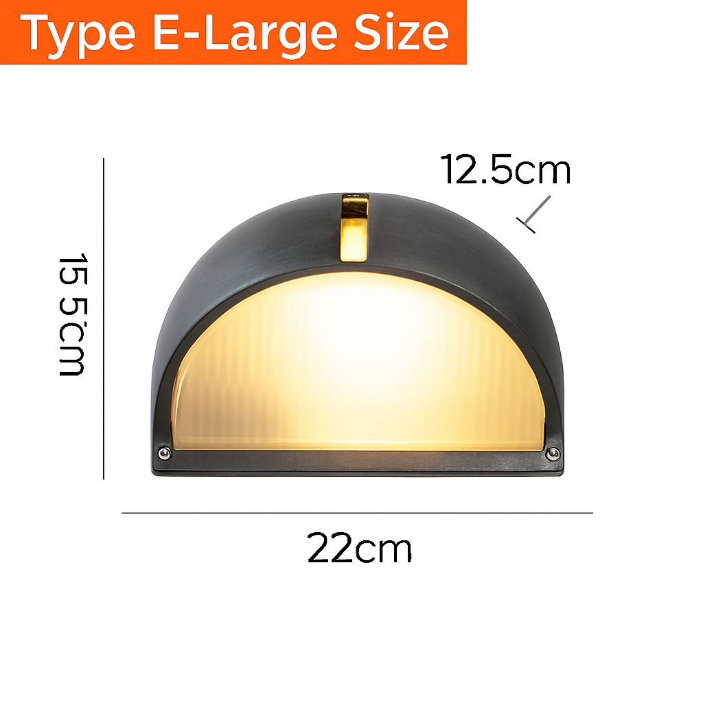 Applique murale — LED rétro extérieure E27 industrielle Vintage IP65 étanche en verre