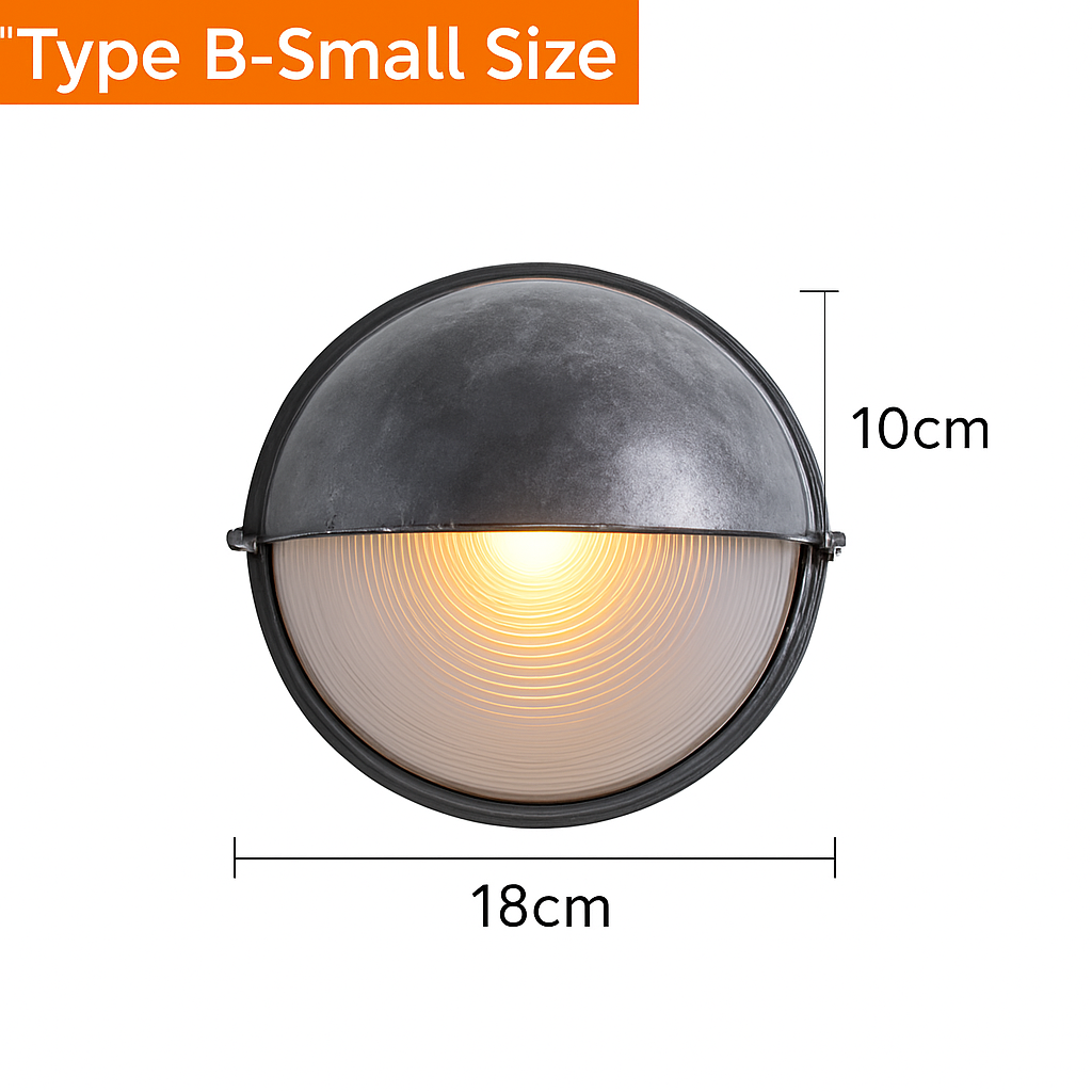 Applique murale — LED rétro extérieure E27 industrielle Vintage IP65 étanche en verre