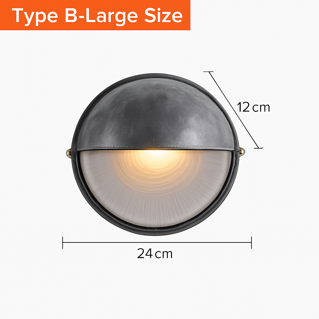 Applique murale — LED rétro extérieure E27 industrielle Vintage IP65 étanche en verre