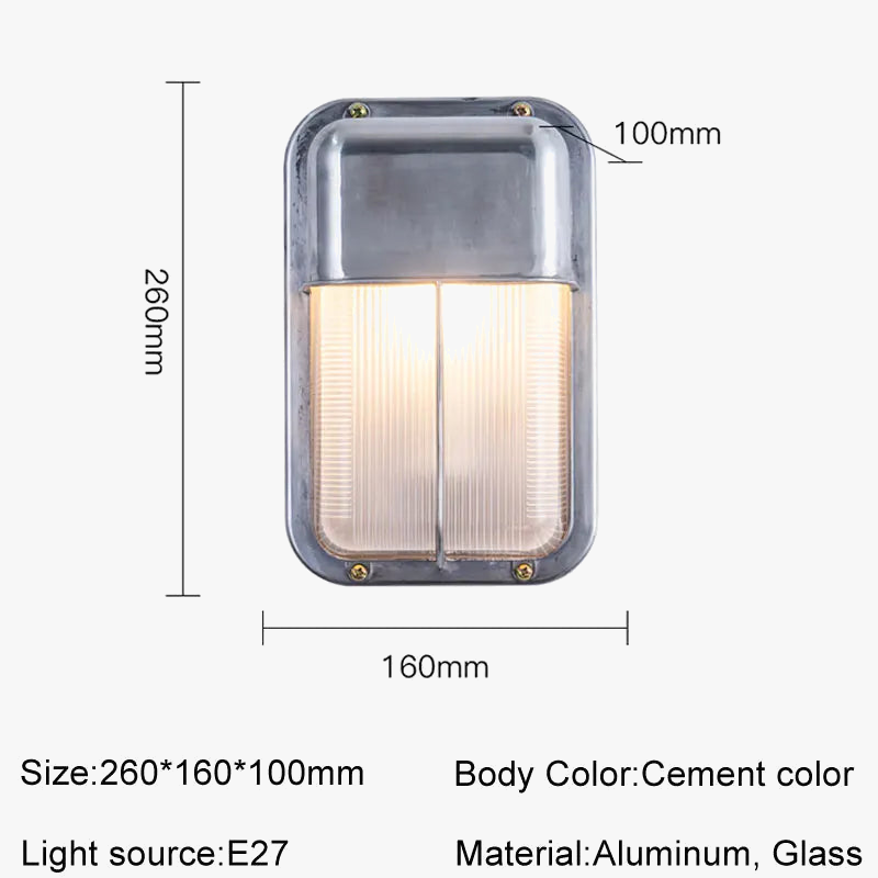Applique murale — LED rétro imperméable en aluminium idéale pour extérieur et intérieur