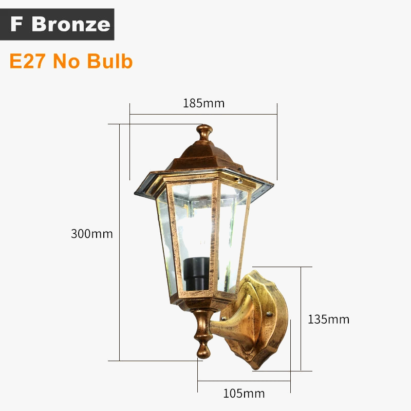 Applique murale — LED rustique en fer vintage pour intérieur et extérieur