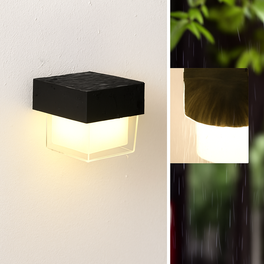 Applique murale — LED solaire moderne étanche pour extérieur jardin