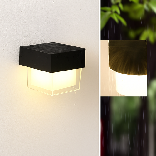 Applique murale — LED solaire moderne étanche pour extérieur jardin