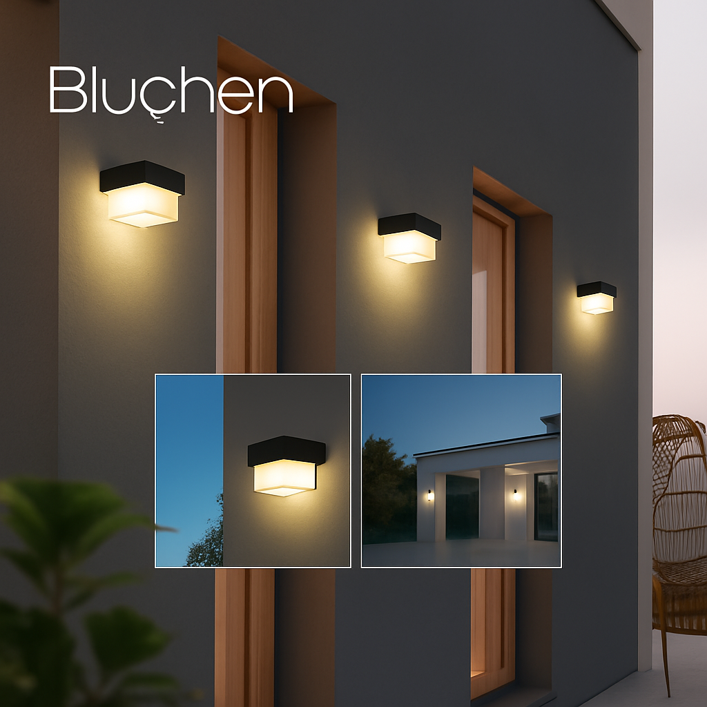 Applique murale — LED solaire moderne étanche pour extérieur jardin