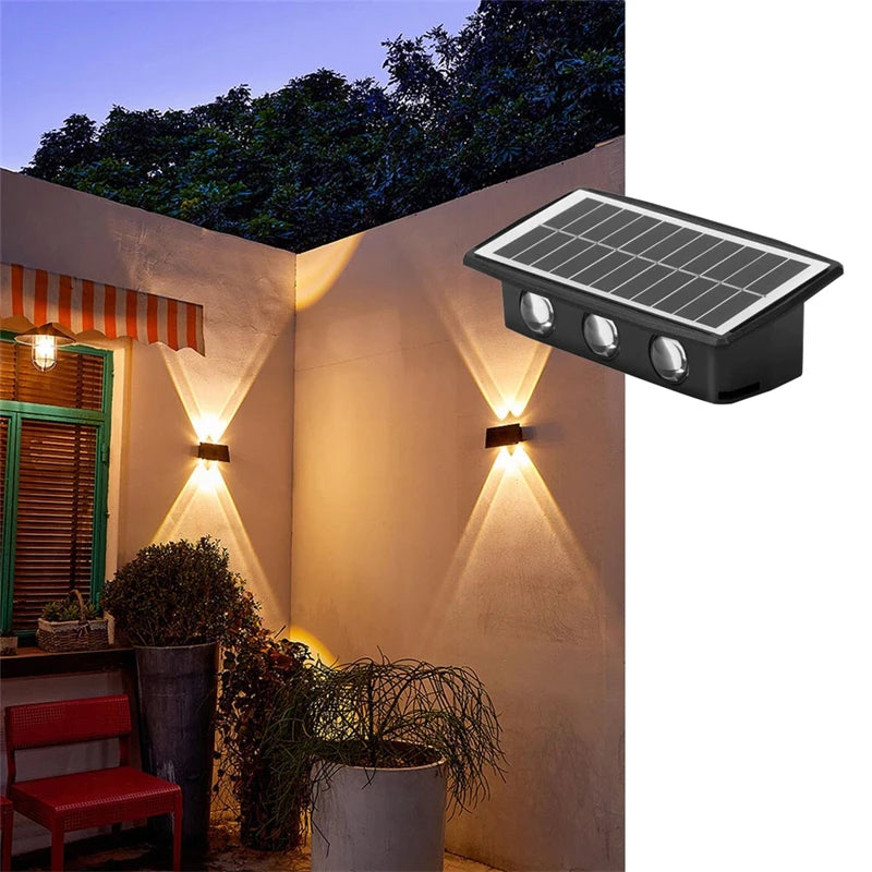 Applique murale — LED solaire étanche lumineuse pour jardin balcon