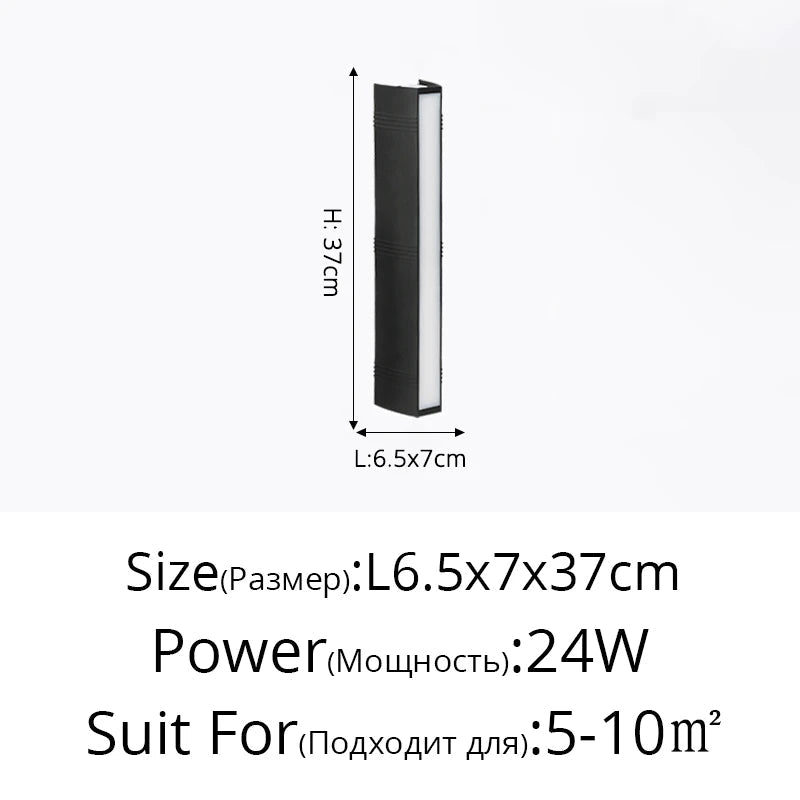 Applique murale — LED étanche design moderne pour intérieur et extérieur