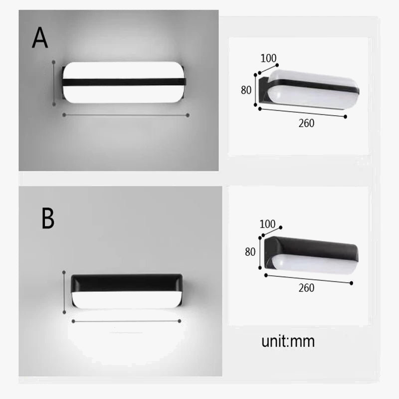 Applique murale — LED étanche double tête pour extérieur