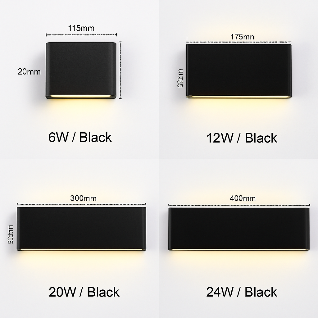 Applique murale — LED étanche pour extérieur en aluminium