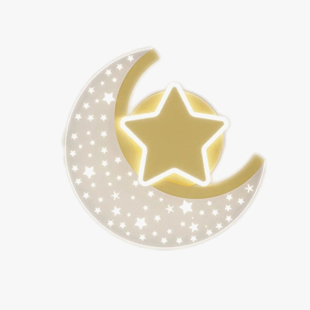 Applique murale led étoile et lune pour décoration intérieure Léontine Unisson en Métal - Simplicité & Caractère au Quotidien
