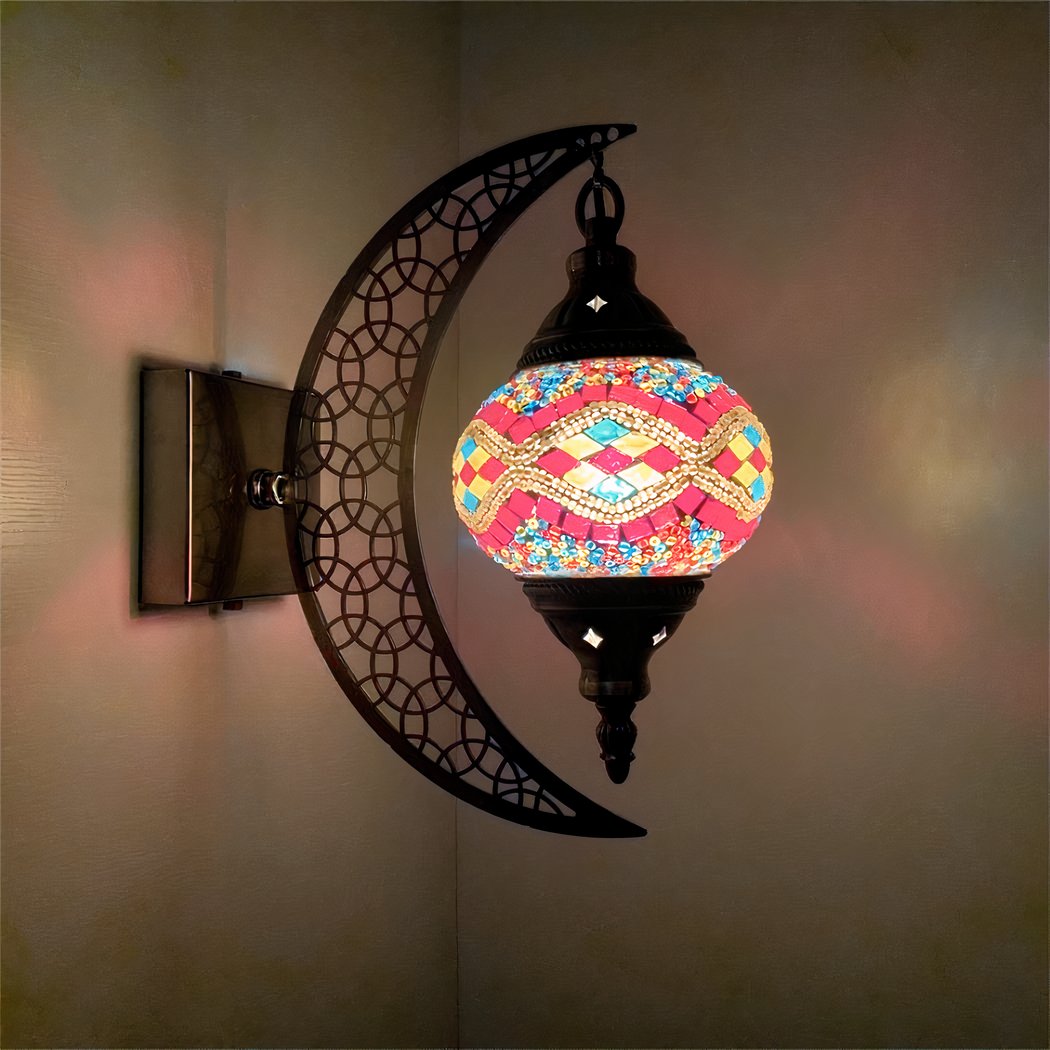 Applique murale lune à mosaïque multicolore – Cléance Dune