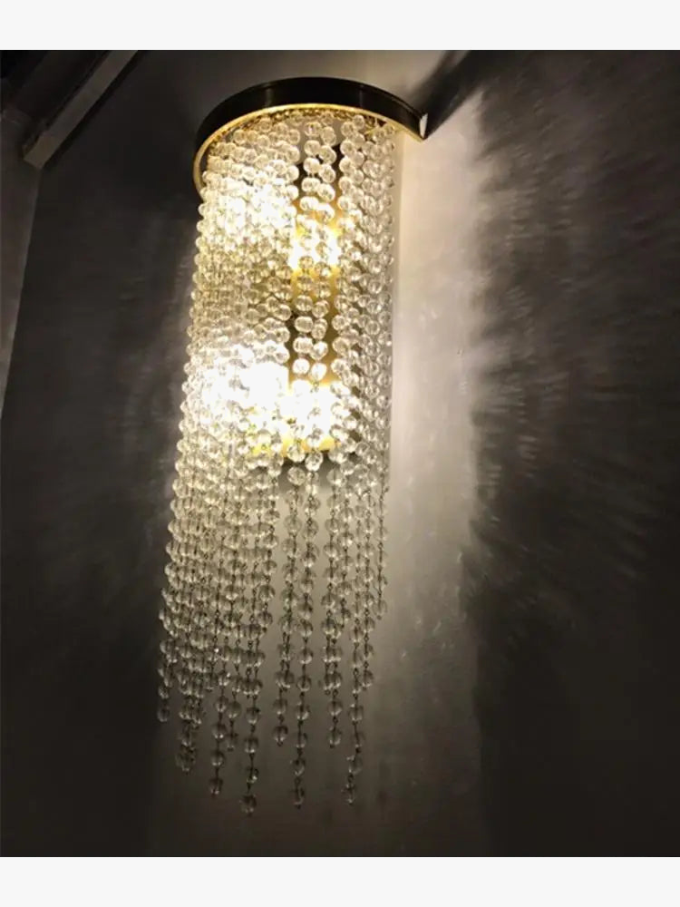 Applique murale — Moderne en cristal doré pour intérieur élégant