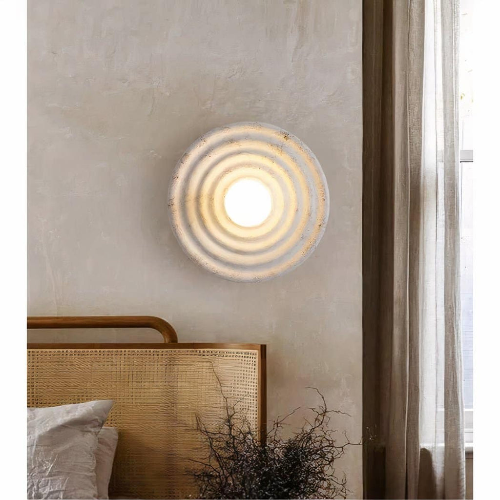 Applique murale ronde effet pierre naturelle dans le style bohème – Valombre Orée