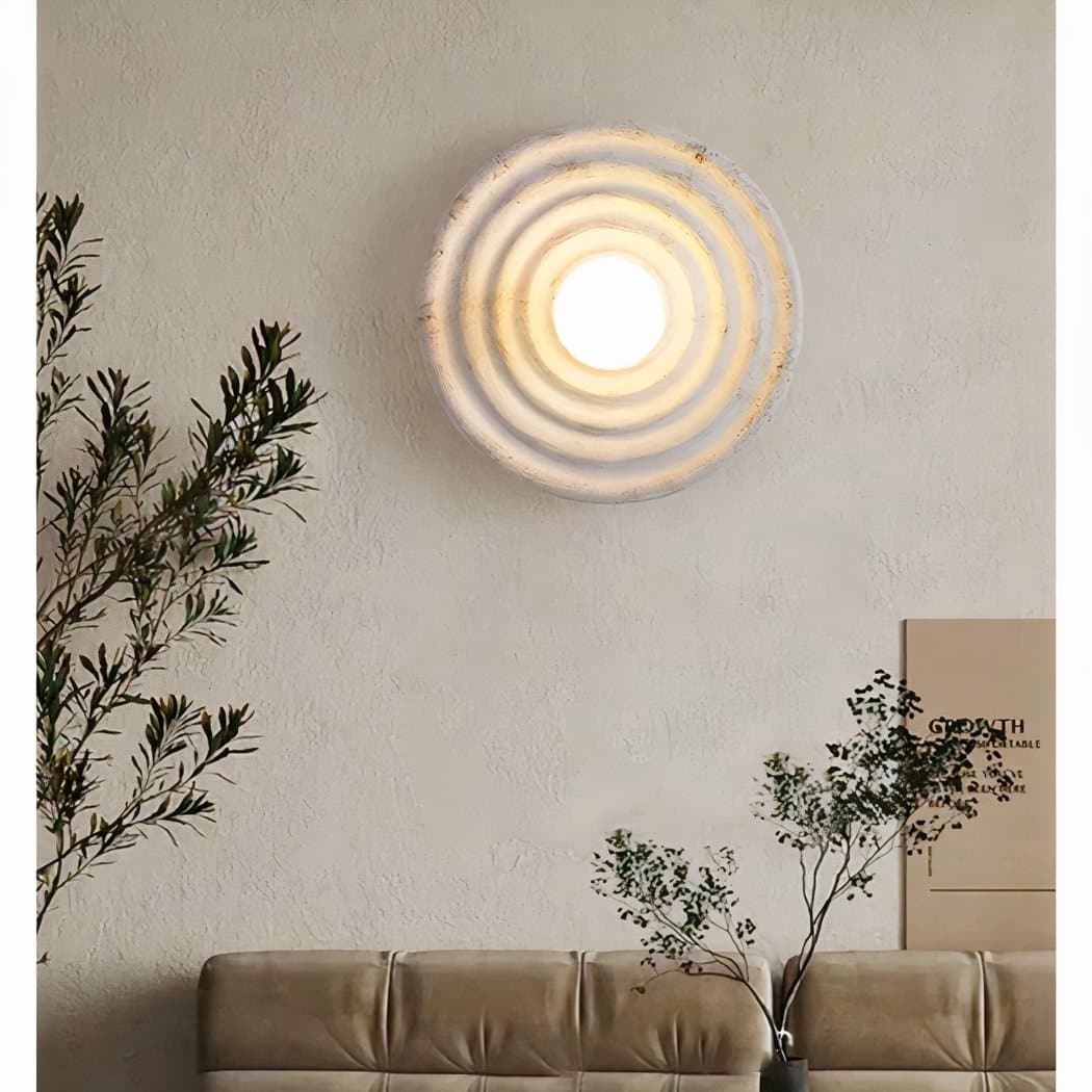 Applique murale ronde effet pierre naturelle dans le style bohème – Valombre Orée