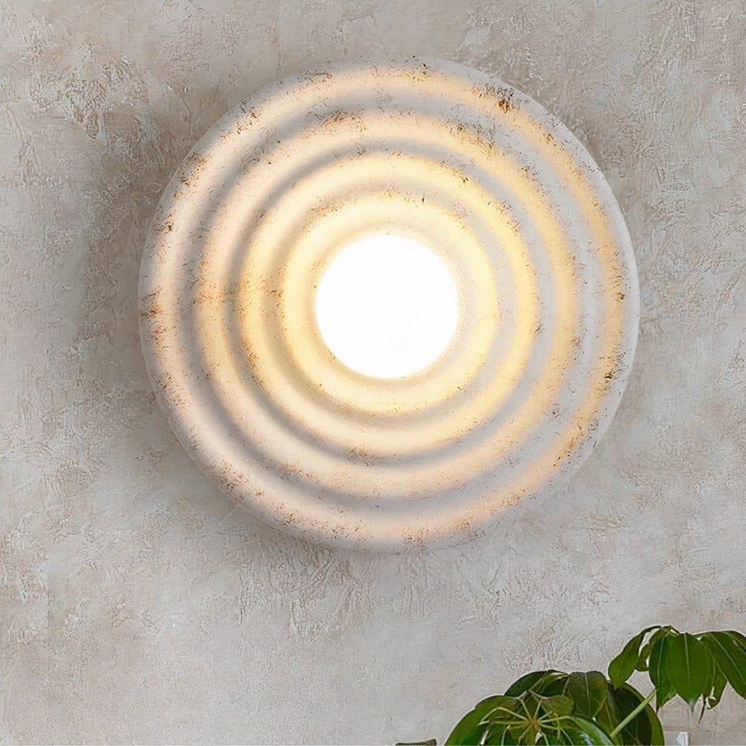 Applique murale ronde effet pierre naturelle dans le style bohème – Valombre Orée
