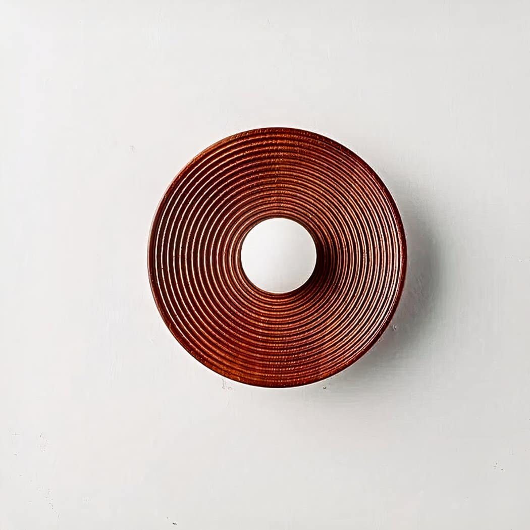 Applique murale ronde en bois dans le style bohème – Évarine Courbe