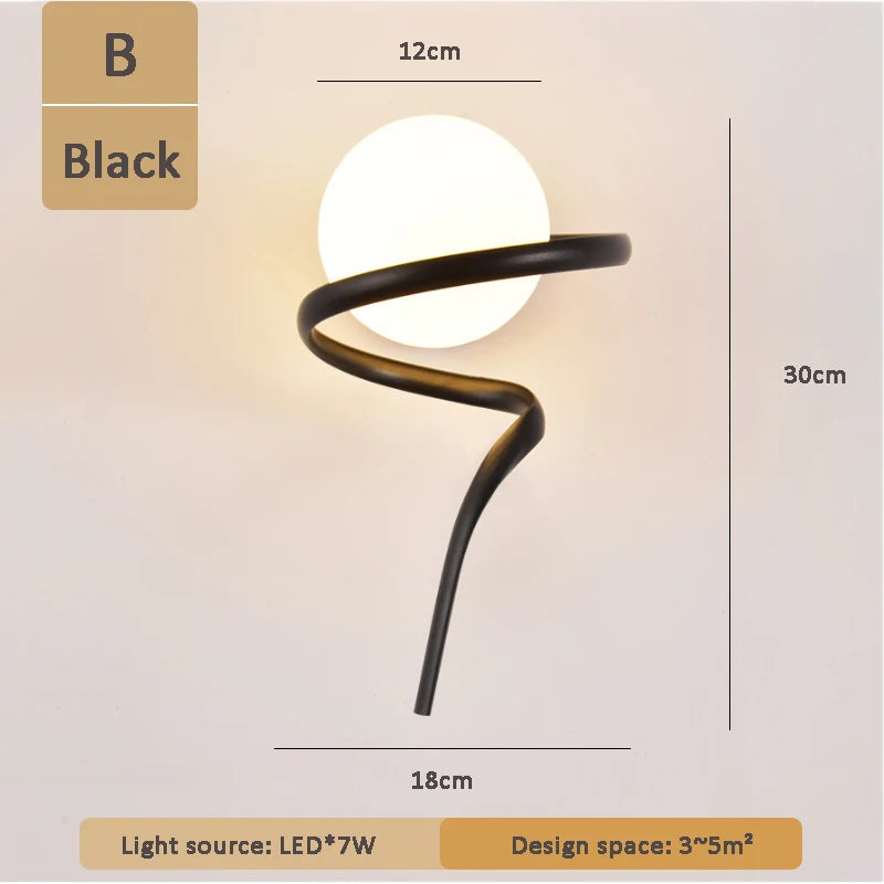 Applique murale — Ronde en verre design moderne créative pour intérieur