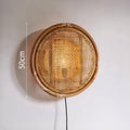 Applique murale ronde osier et bambou – Séliane Arabesque