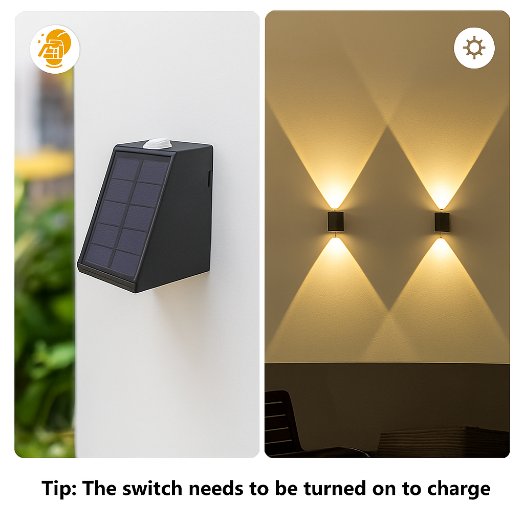 Applique murale — Solaire d'extérieur à LED