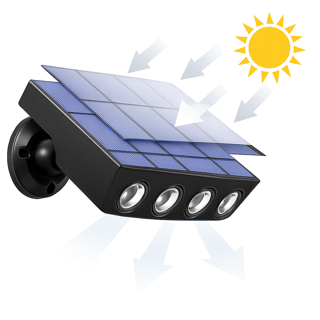 Applique murale — Solaire extérieure capteur de mouvement IP8 étanche LED de jardin lampe solaire projecteur pour jardin chemin rue