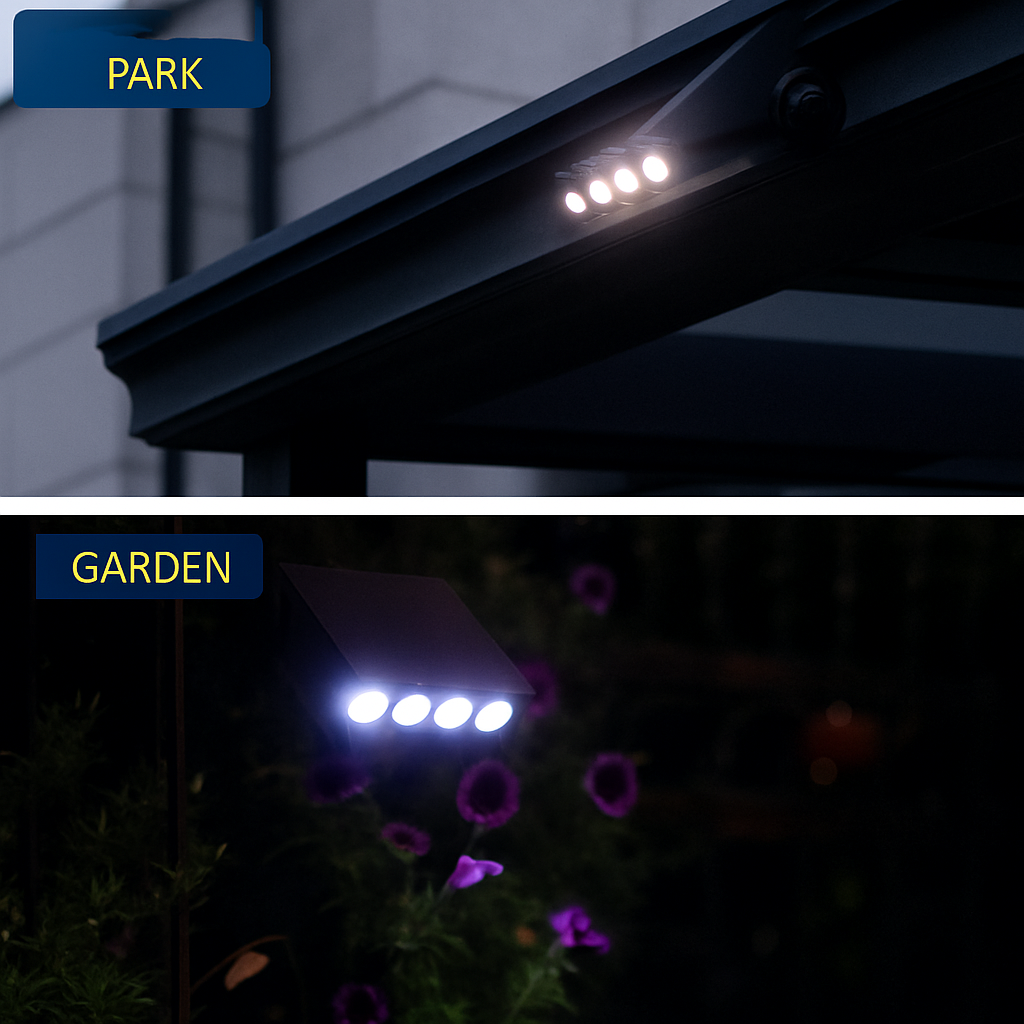 Applique murale — Solaire extérieure capteur de mouvement IP8 étanche LED de jardin lampe solaire projecteur pour jardin chemin rue
