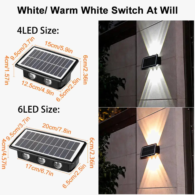 Applique murale — Solaire à LED avec contrôle intelligent pour jardin et balcon