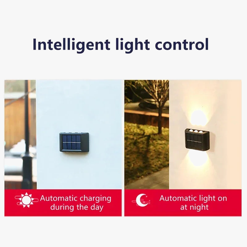 Applique murale — Solaire à LED éclairage extérieur étanche décoratif