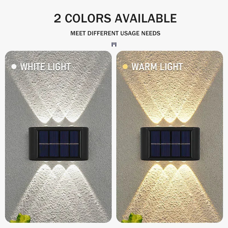 Applique murale — Solaire à LED éclairage extérieur étanche décoratif