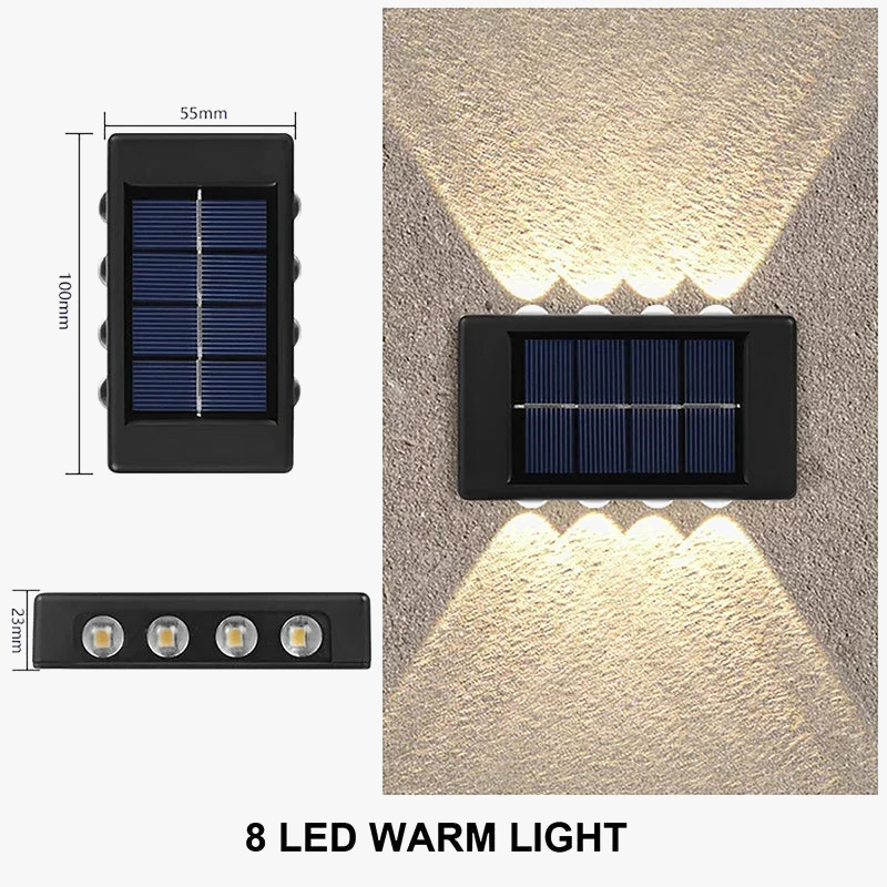 Applique murale — Solaire à LED éclairage extérieur étanche décoratif