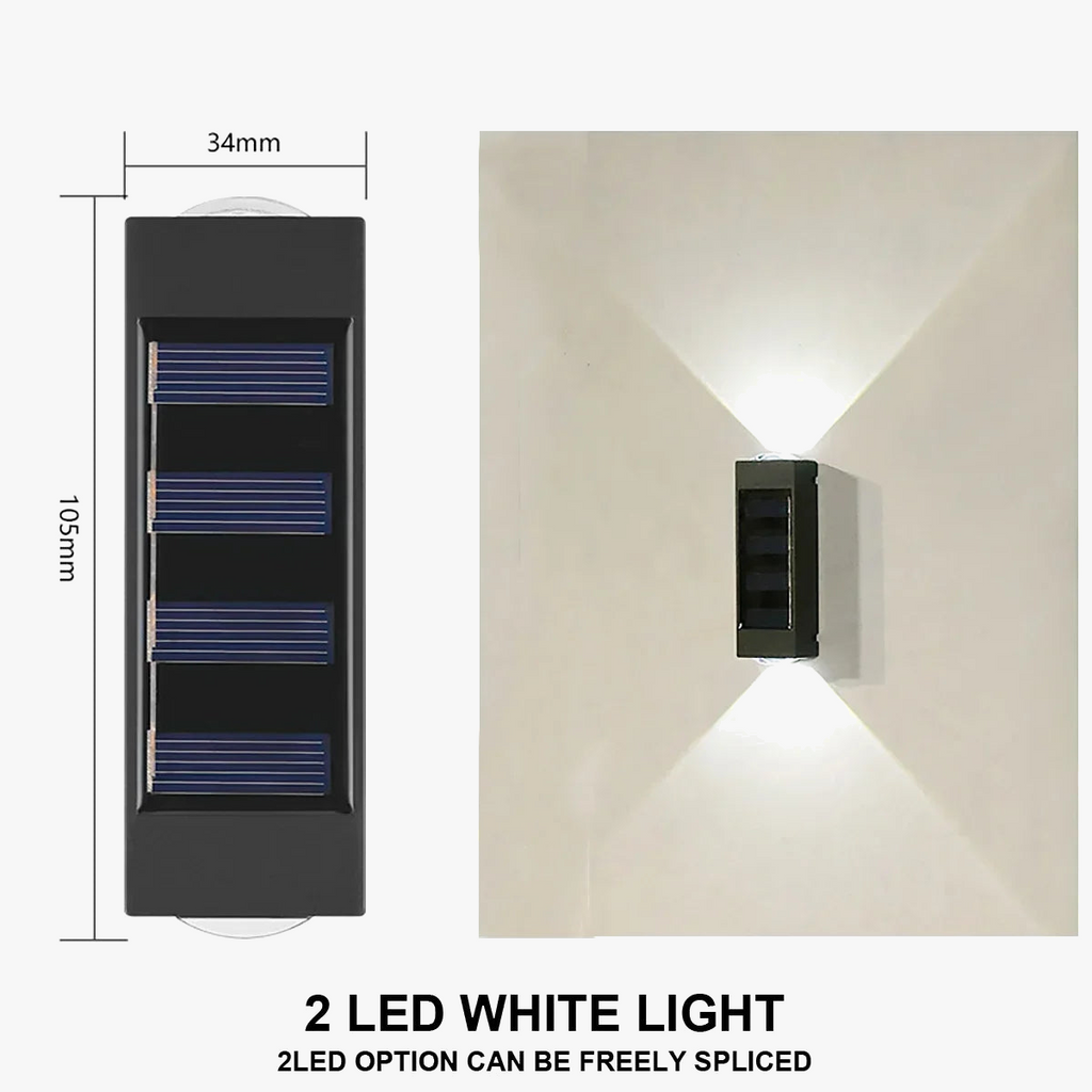 Applique murale — Solaire à LED éclairage extérieur étanche décoratif