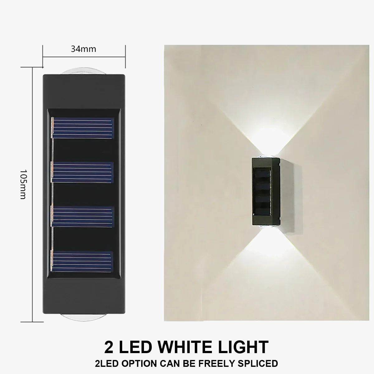 Applique murale — Solaire à LED éclairage extérieur étanche décoratif