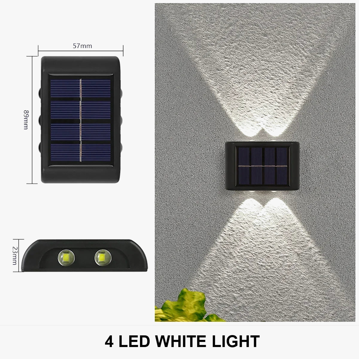 Applique murale — Solaire à LED éclairage extérieur étanche décoratif