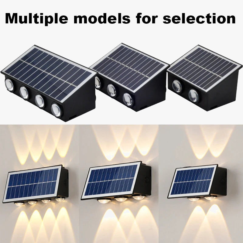 Applique murale — Solaire LED moderne étanche pour extérieur jardin cour rue