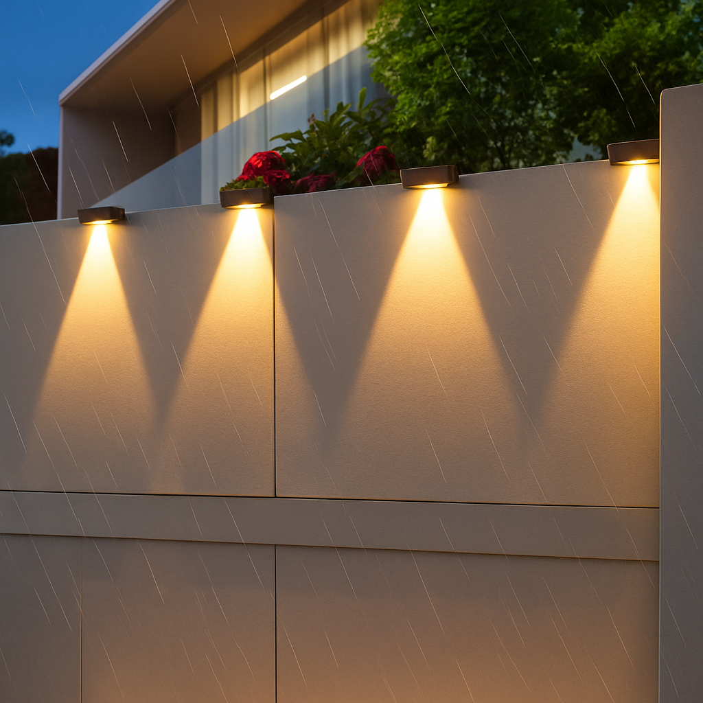 Applique murale — Solaire LED étanche pour extérieur jardin balcon patio
