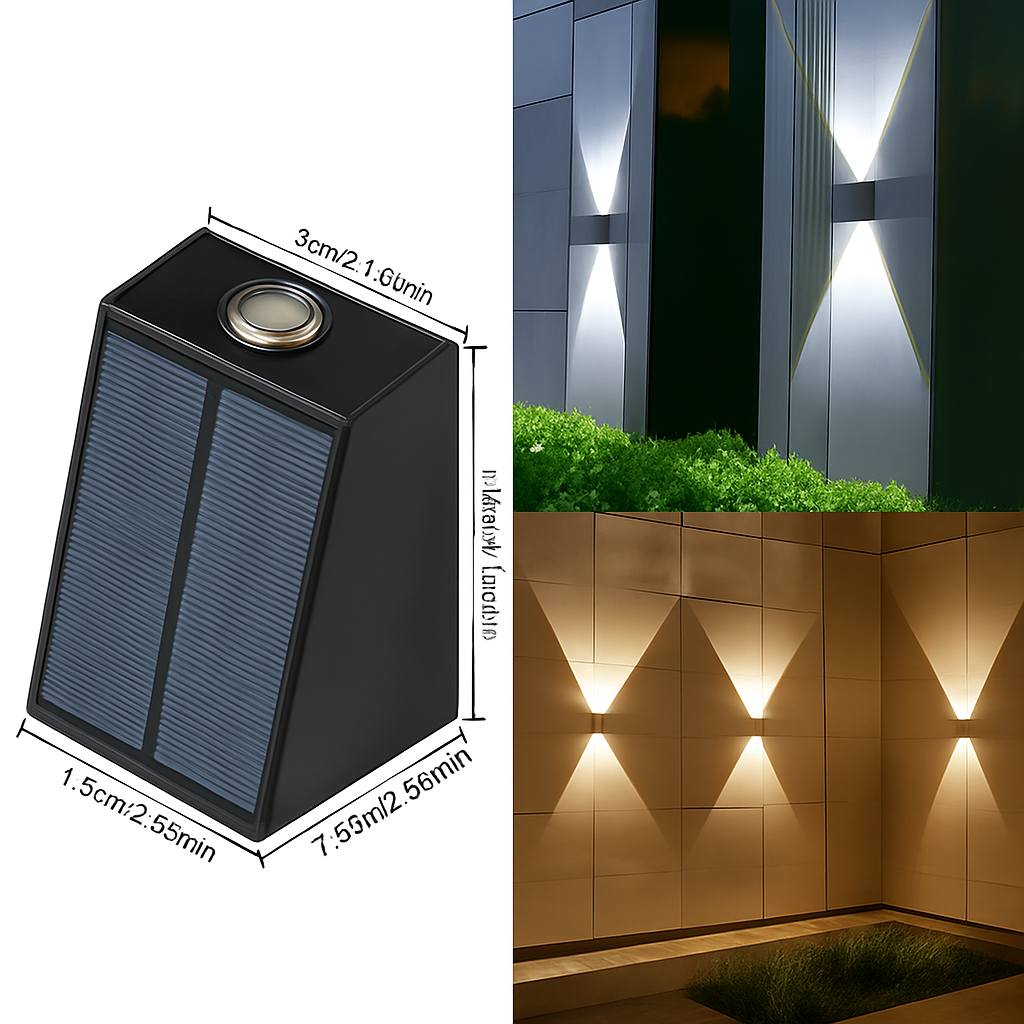 Applique murale — Solaire pour jardin éclairage extérieur décoratif