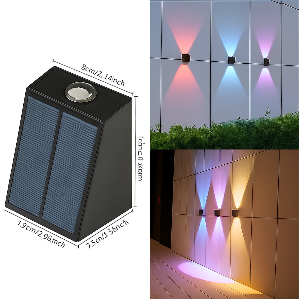 Applique murale — Solaire pour jardin éclairage extérieur décoratif